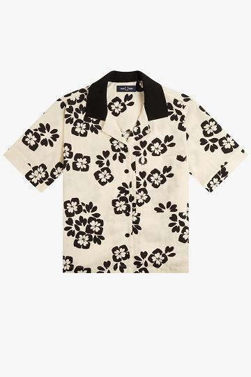 Dámské Košile Fred Perry Floral Print Bílé | CZ 1074ILHS